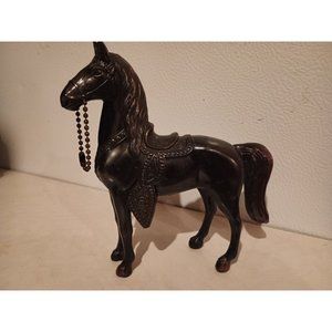 - 11.5” x 8 1/4” pony (copper& other metal) pony horse patina visible